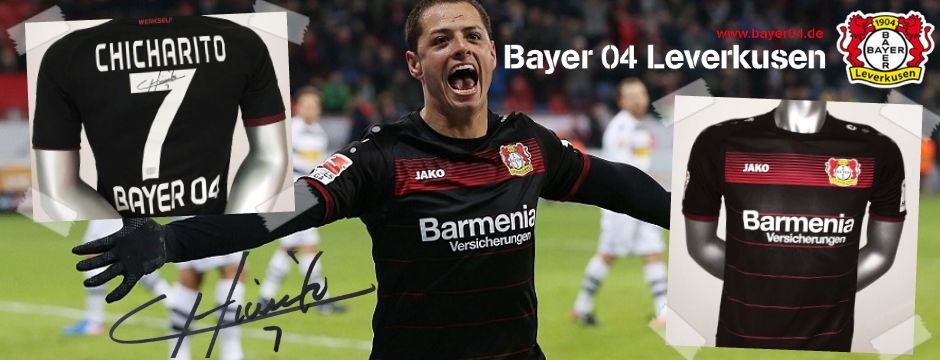 Für die Bayer 04-Sammlung: Handsigniertes Trikot von Chicharito