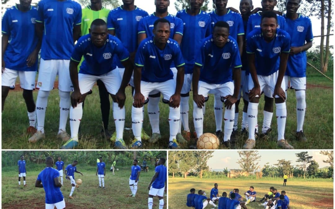 Outfits für junge Fußballer in Uganda