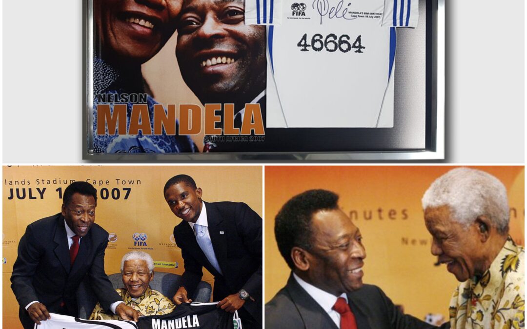 Historischer Rahmen als Erinnerung an Mandela & Pelé