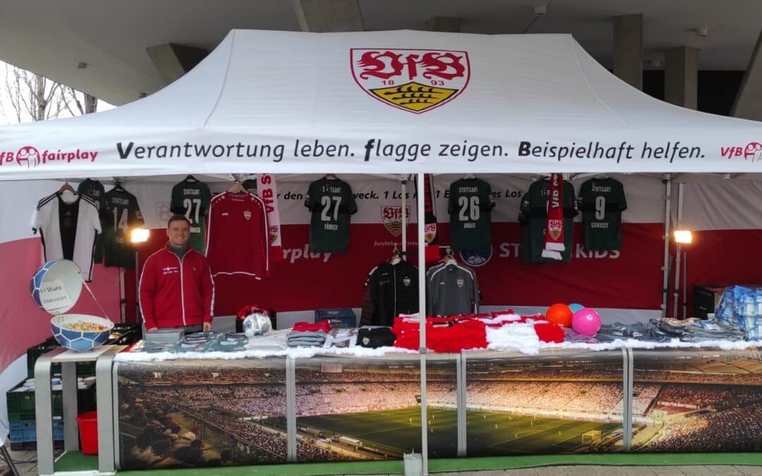 Charity-Tombola zum VfB-Heimspiel gegen Bayer Leverkusen